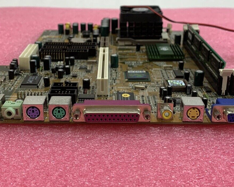 Soyo SY-71WL-T LI-7000 Motherboard Intel Celeron 400MHz 32MB RAM w/ Shield