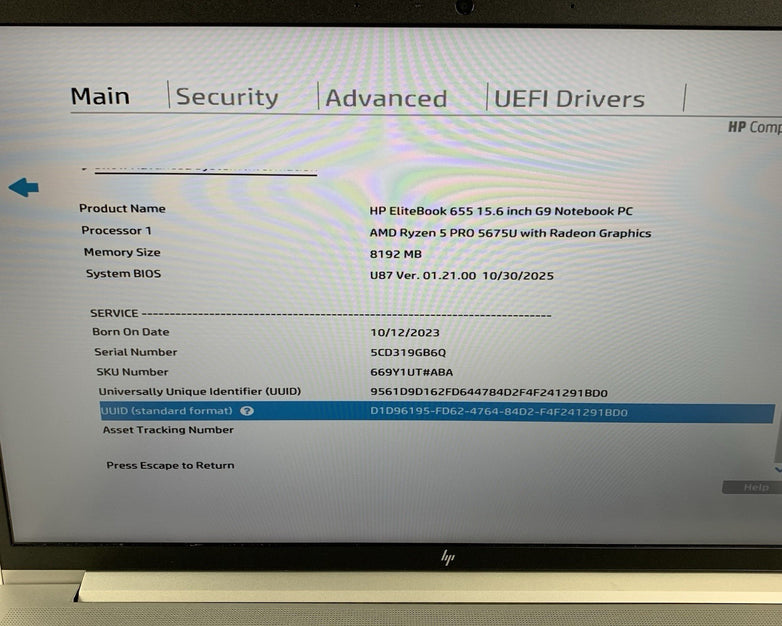 HP EliteBook 655 G9 15.6" AMD Ryzen 5 Pro 5675U 2.3GHz 8GB RAM No SSD/OS/AC Dent