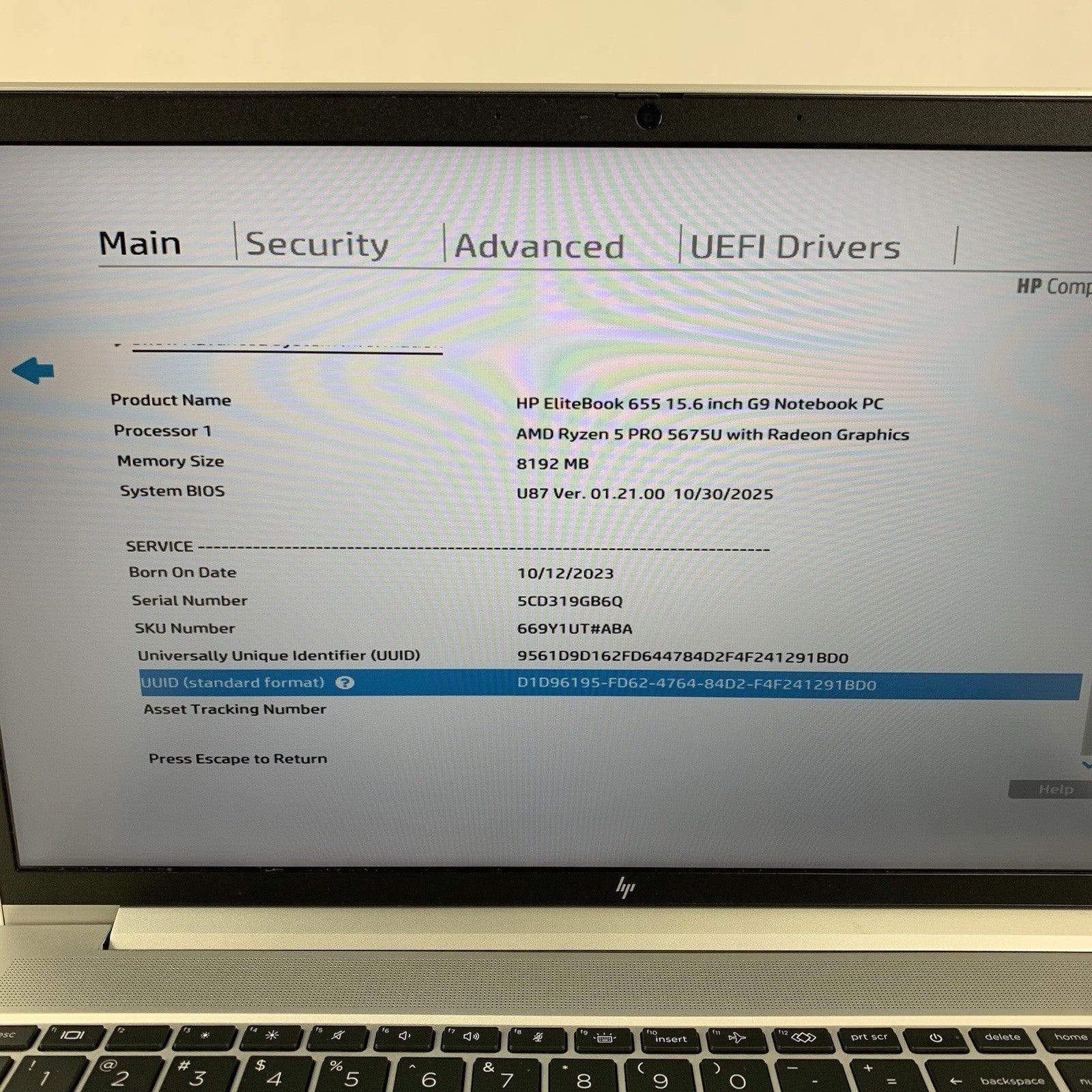 HP EliteBook 655 G9 15.6" AMD Ryzen 5 Pro 5675U 2.3GHz 8GB RAM No SSD/OS/AC Dent2