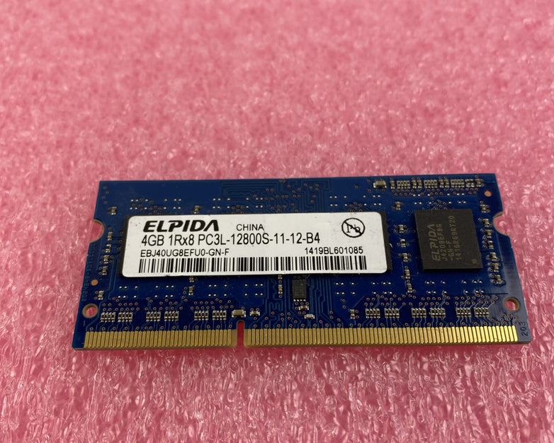 Elpida 4GB DDR3L PC3L-12800S Laptop Memory Ram EBJ40UG8EFU0-GN-F - Lot of 4