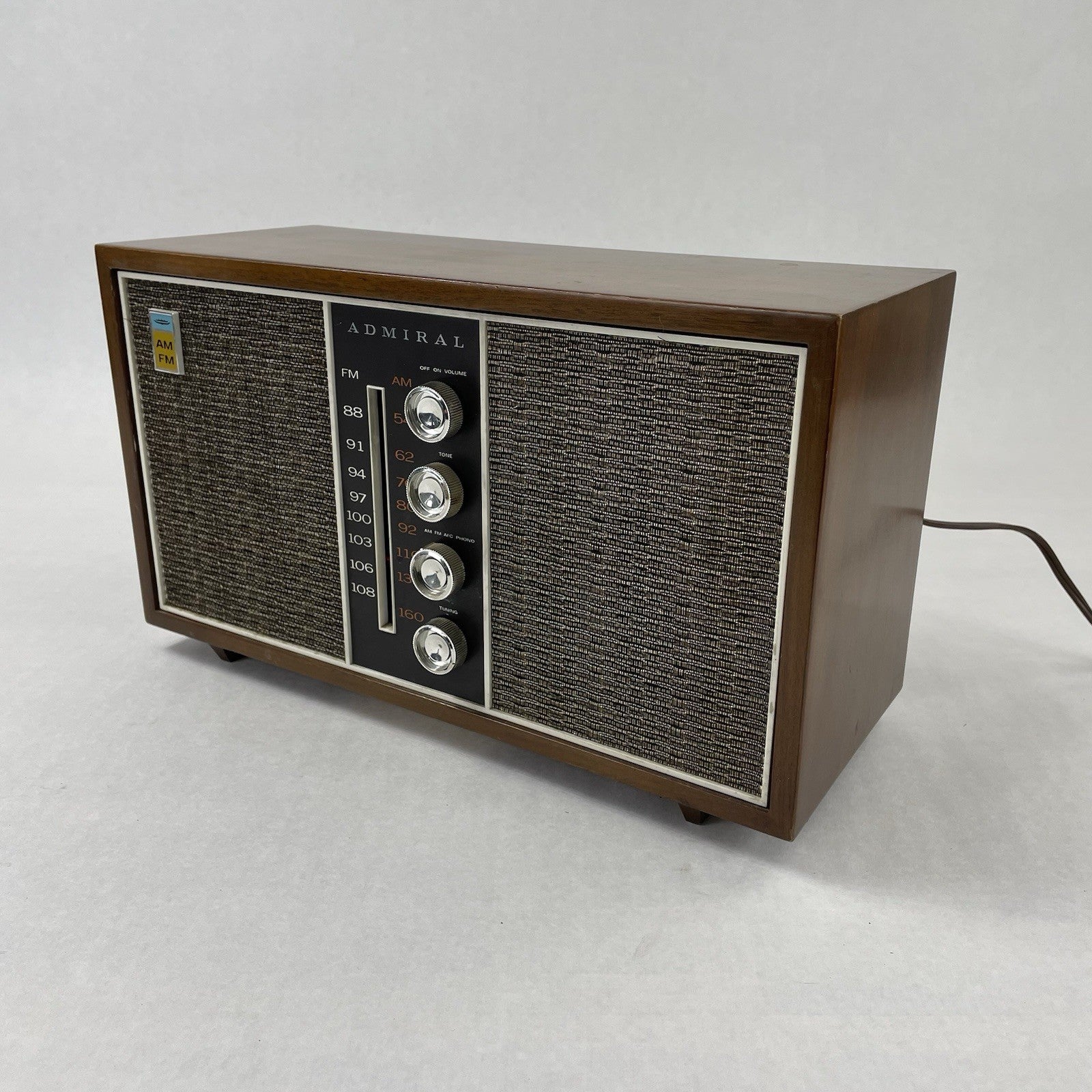 Admiral Tube Radio Model YG531 Mid-Century Wood Tested