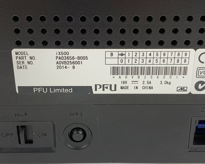 Fujitsu ScanSnap iX500 PA03656-B005 Document Scanner - Tested