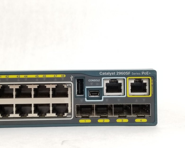 Cisco WS-C2960S-F48LPS-L Switch 48 Port Fast Ethernet PoE+ 4x Gigabit SFP