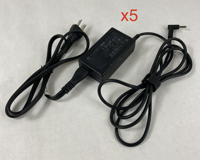 HP TPN-CA16 65W 19.5V 3.33A 4.5mm Laptop AC Adapter w/ Power Cord - Lot of 5