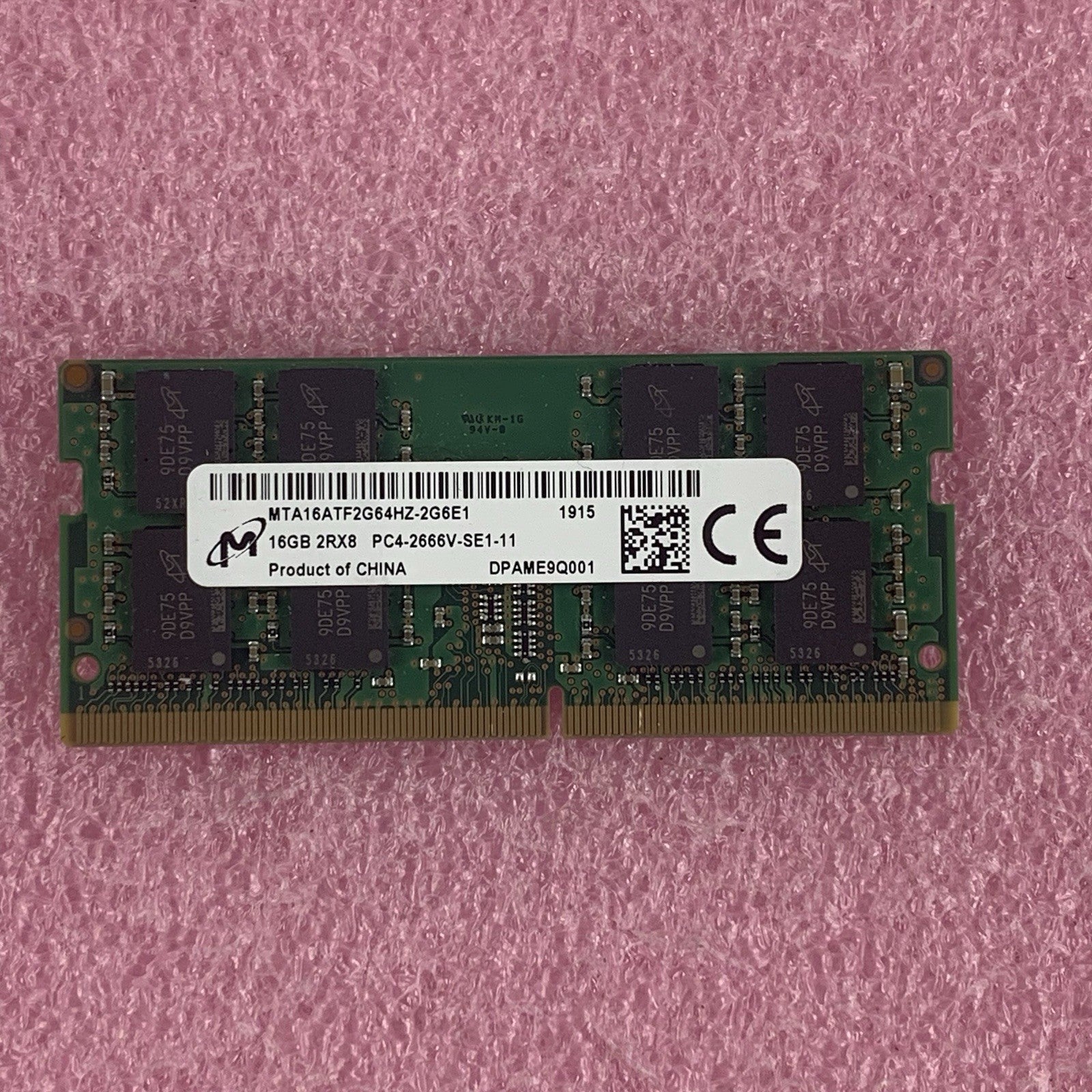 Micron MTA16ATF2G64HZ-2G6E1 16 GB DDR4-2666 PC4-21300 260-Pin Laptop Memory RAM1