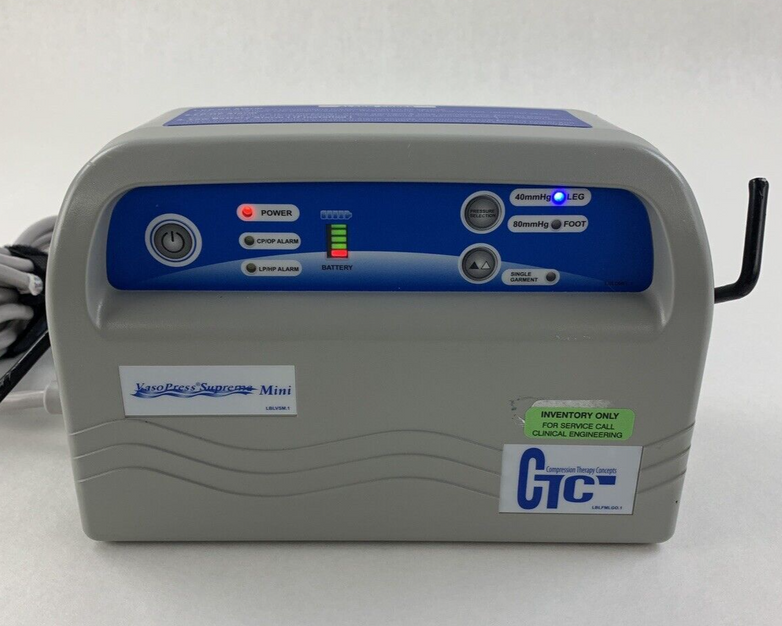 VasoPress Supreme Mini DVT Pump VP500DM Compression Therapy W/ Cord and Battery