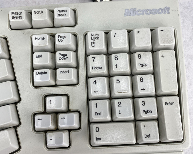 Microsoft X08-73009-01 Ergonomic Wired Keyboard w/ USB Adapter - Tested
