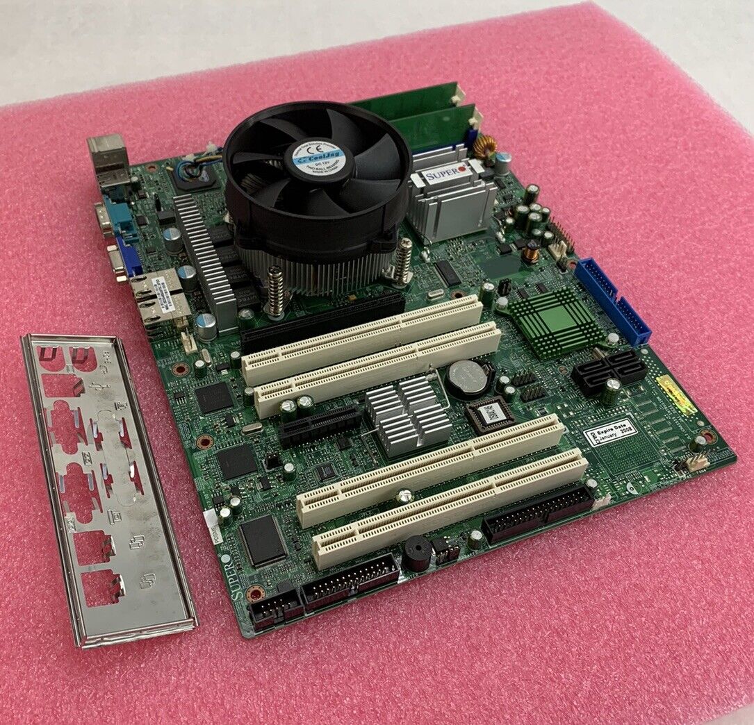 SuperMicro PDSM4 Motherboard Intel Pentium 4 3.4GHz 512MB RAM w/Shield
