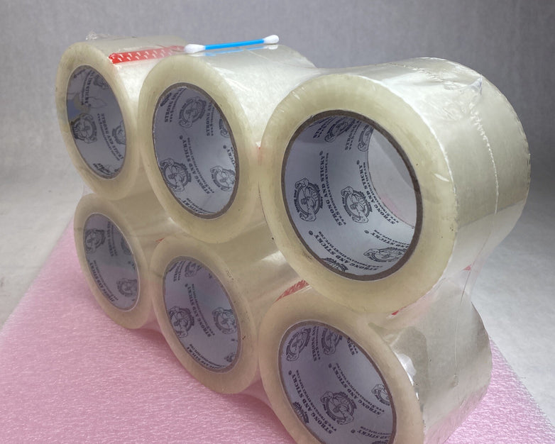 24 rolls Strong and Sticky 1.9 Mil Acrylic Clear tape 3" x 110 yd or 72mm x 100m