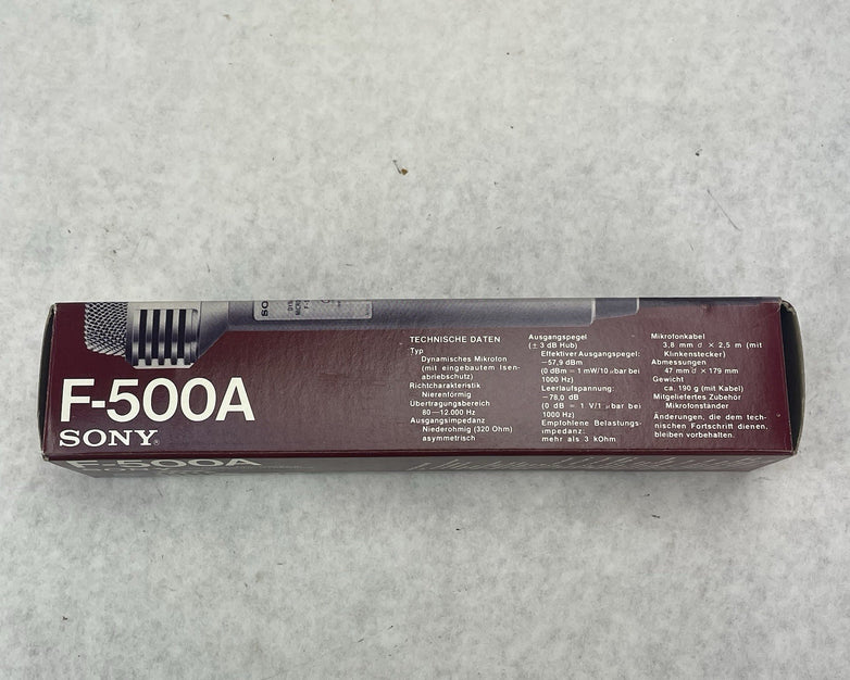 Sony Model F-500/ 500A/ 500S Dynamic Microphone Service Manual