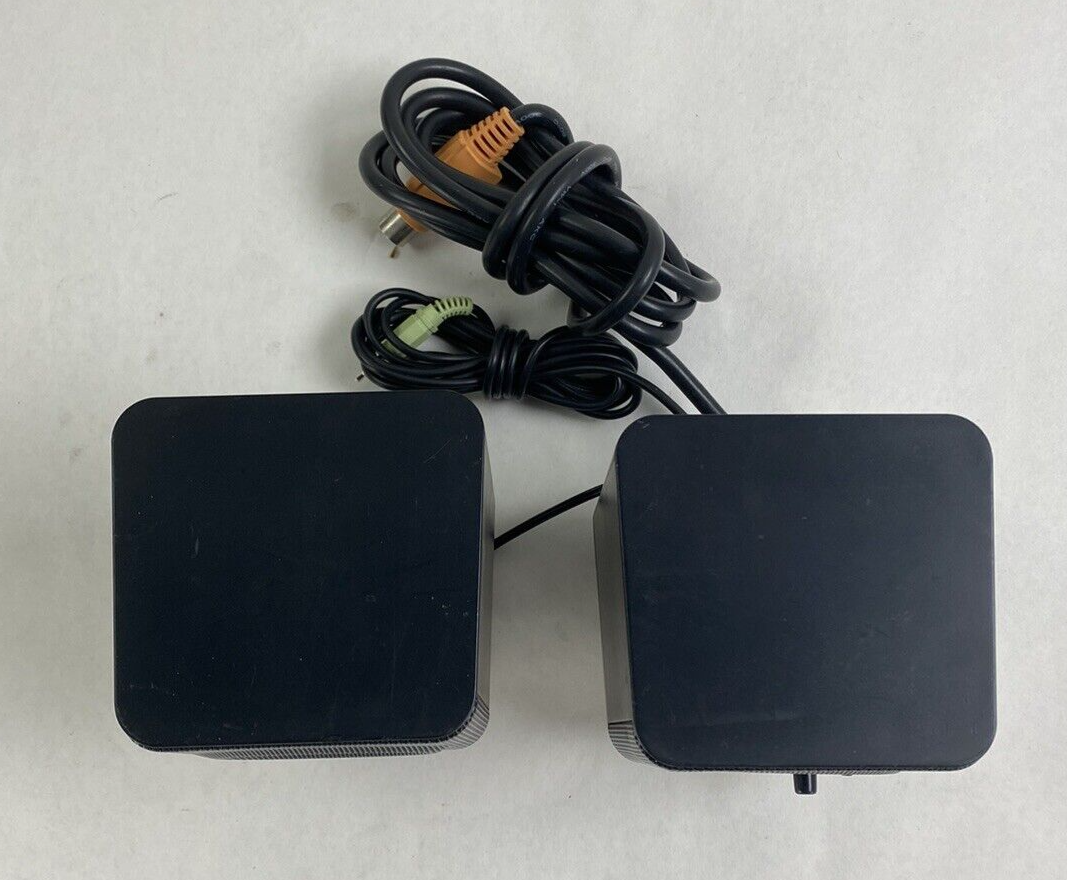 Altec Lansing Pair of Mini Portable Computer Speakers 221 For Parts or Repair