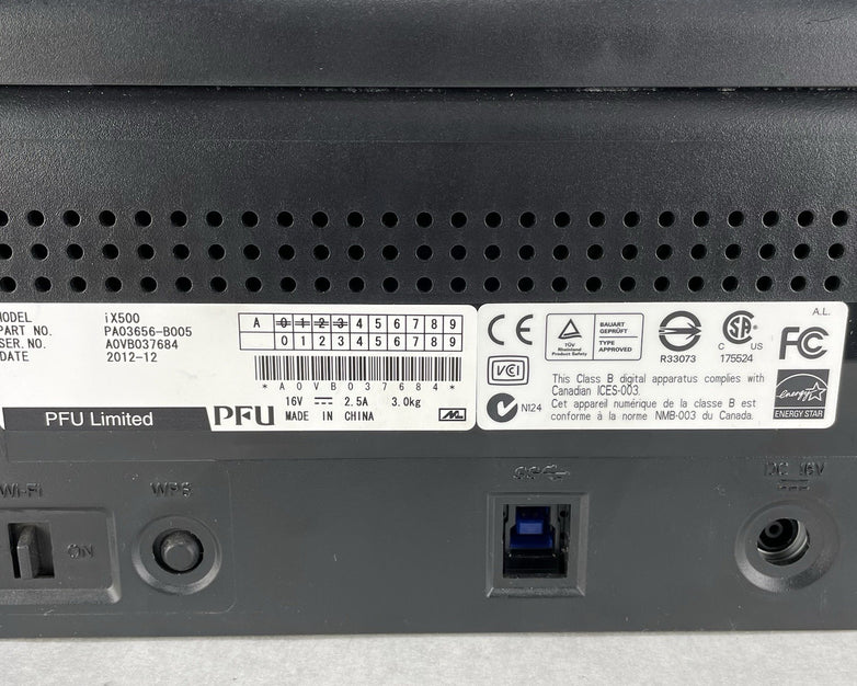 Fujitsu Scan Snap IX500 Desktop Duplex Color Scanner Bad Bulb Parts and Repair