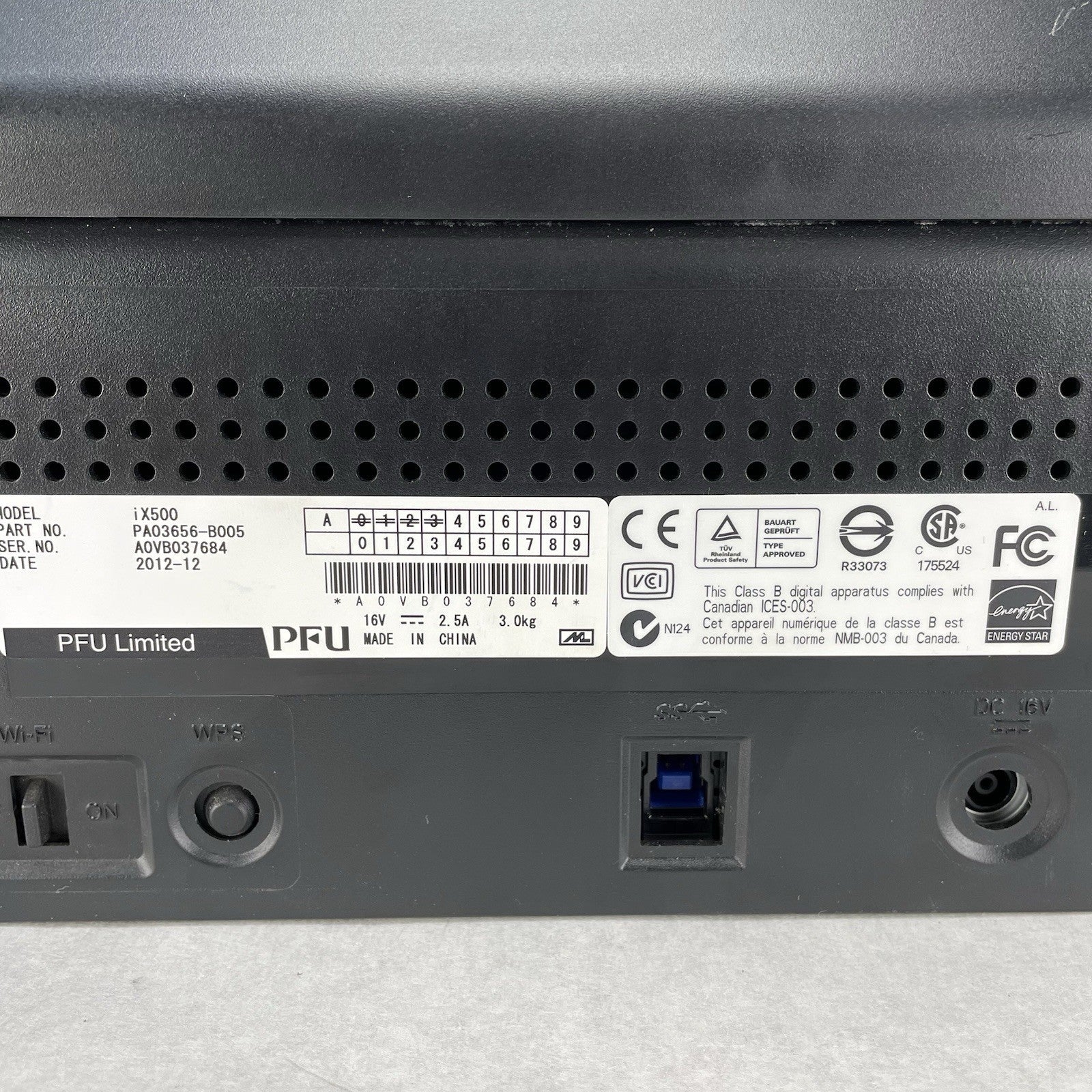 Fujitsu Scan Snap IX500 Desktop Duplex Color Scanner Bad Bulb Parts and Repair