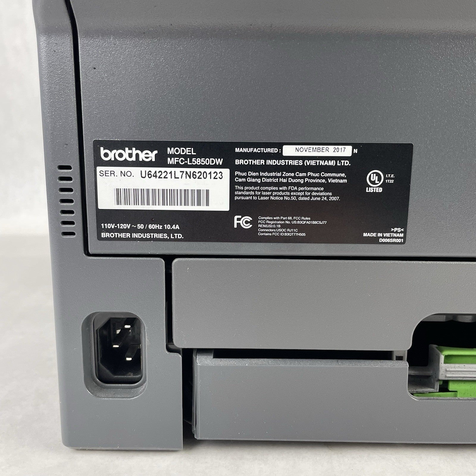 Brother MFC-L5850DW Monochrome Laser All-In-One Printer For Parts15