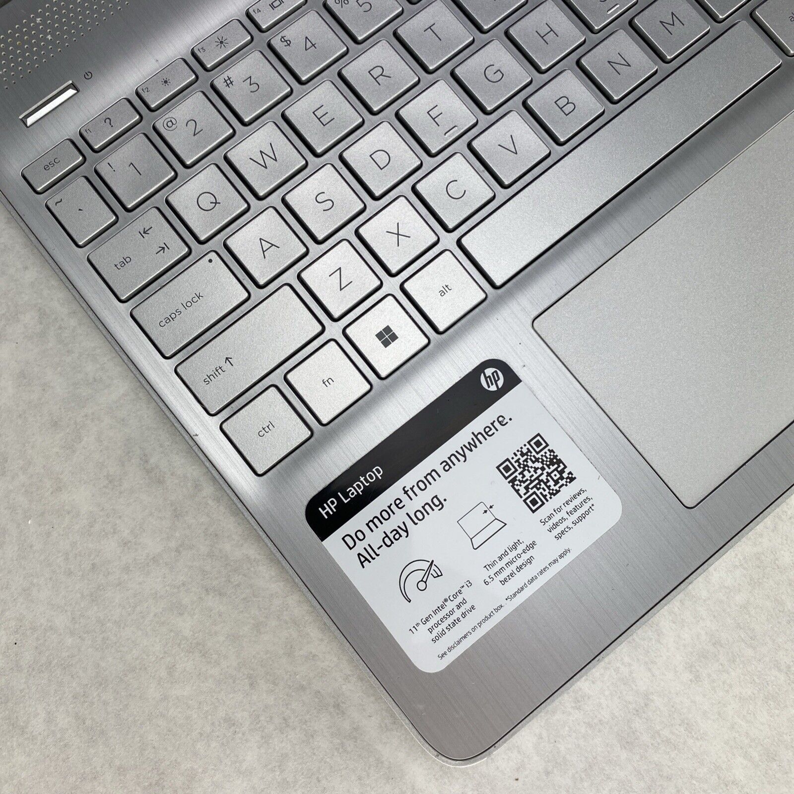 HP Laptop 15-dy2046nr 15.6" Intel Core i3-1115G4 3.0GHz 8GB RAM No AC HDD OS