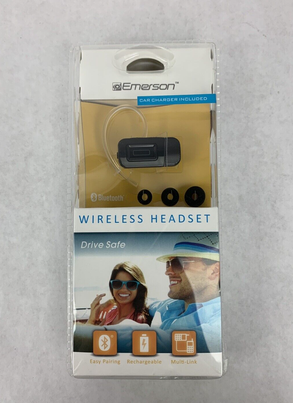 New Emerson EM229 Wireless Hands Bluetooth Headset Earpiece