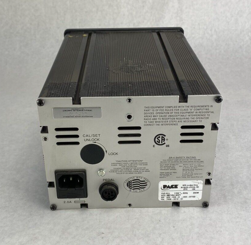 Pace MBT250 SDPT No Power Cord For Parts or Repair