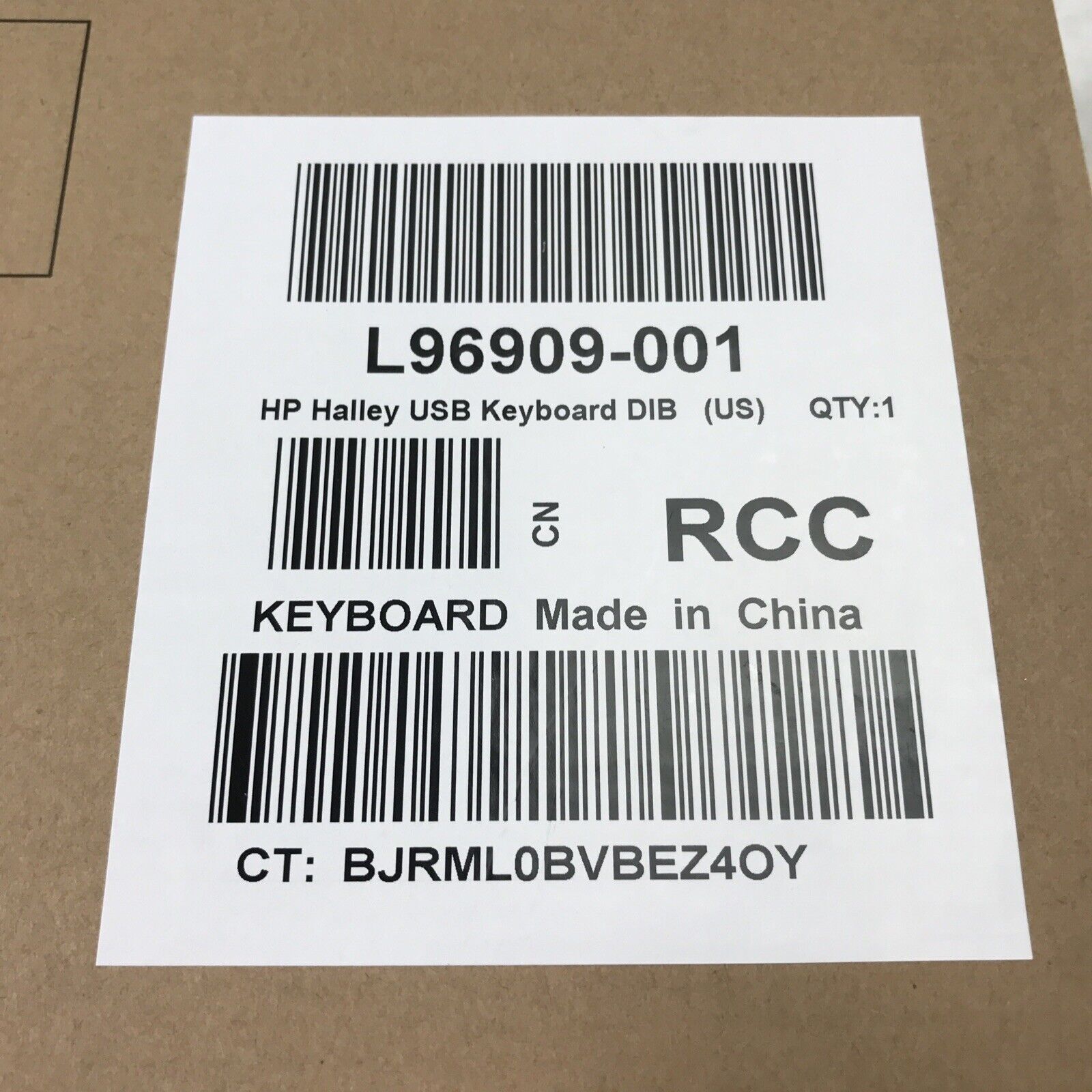 HP L96909-001 USB Wired Keyboard (Lot of 6)