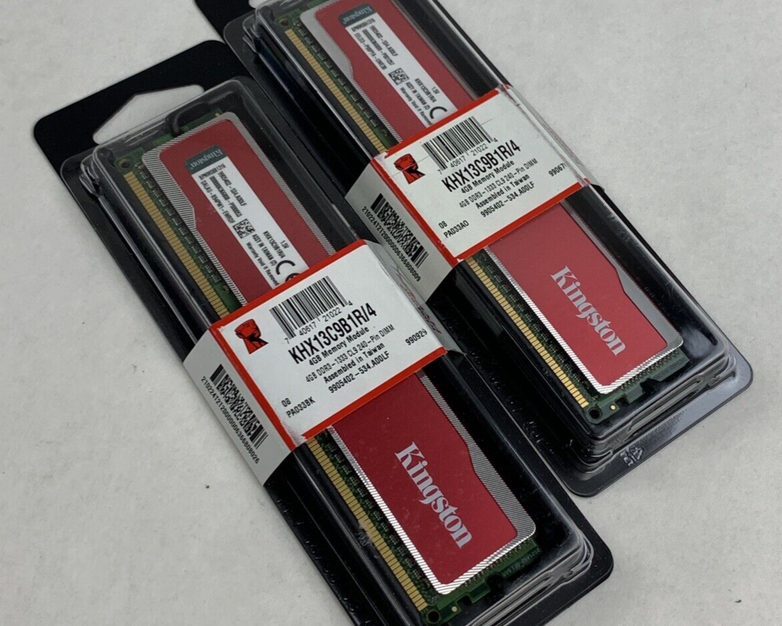 Kingston KHX13C9B1R/4 HYPERX RED 4 GB DDR3-1333MHz PC3-10600 1.5V New Lot of 2