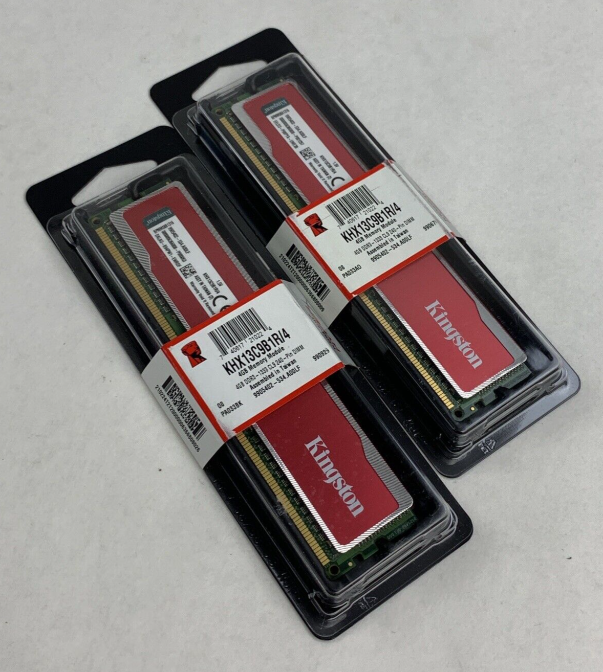 Kingston KHX13C9B1R/4 HYPERX RED 4 GB DDR3-1333MHz PC3-10600 1.5V New Lot of 2