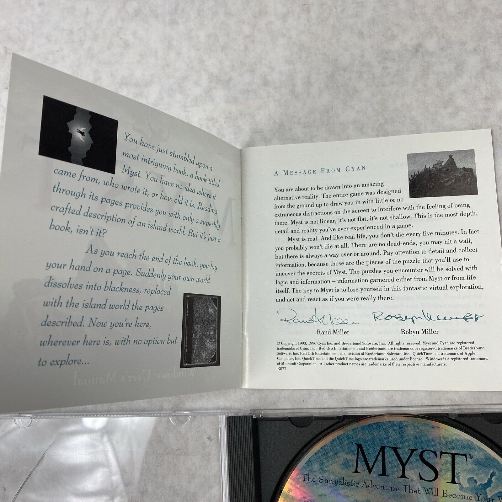 Riven 1997 + Myst 1993 Bundle MPC Classic Windows PC Game with Manuals