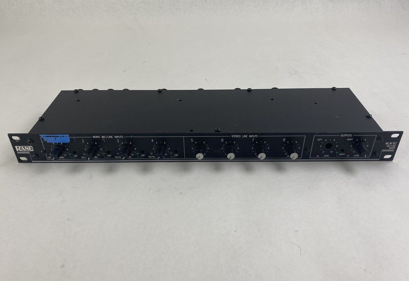 Rane MLM82 8 Channel Rack Mountable Mic/Line Mixer No Power Cord Untested