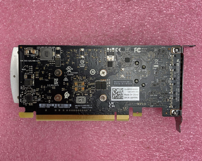 PNY Nvidia Quadro T1000 4GB GDDR6 PCIe x16 Mini DP x4 Low Profile Graphics Card
