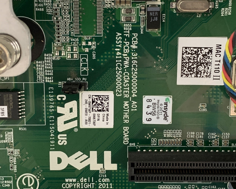 Dell PowerEdge T110 II Server Tower Pentium G620 2.6 GHz 8 GB RAM No OS No HDD