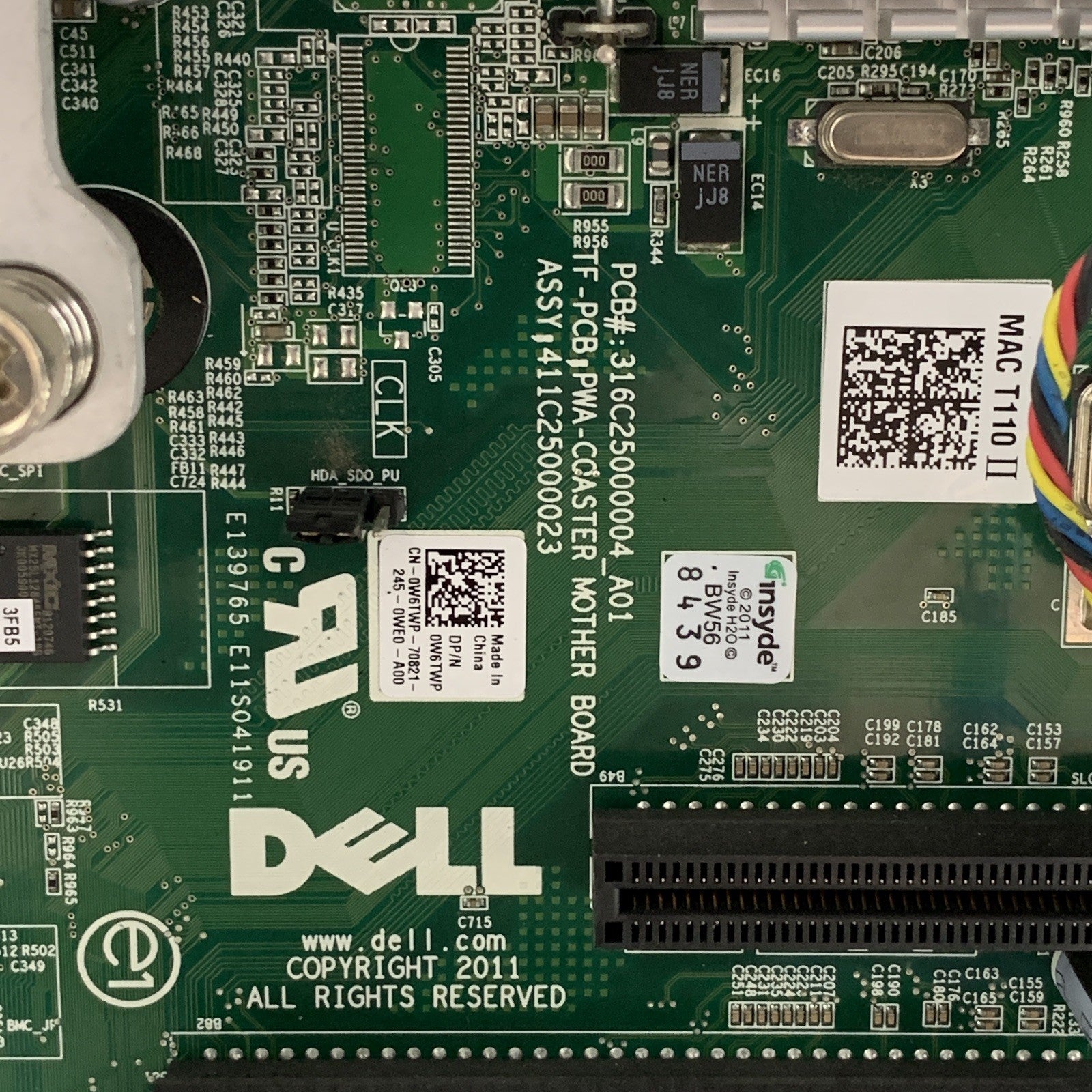 Dell PowerEdge T110 II Server Tower Pentium G620 2.6 GHz 8 GB RAM No OS No HDD