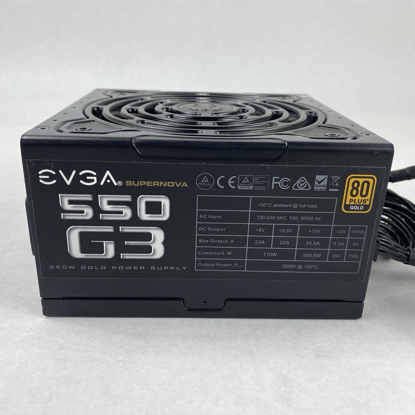 EVGA SuperNova 550 G3 220-G3-0550 80 Plus Gold 550W Power Supply Tested