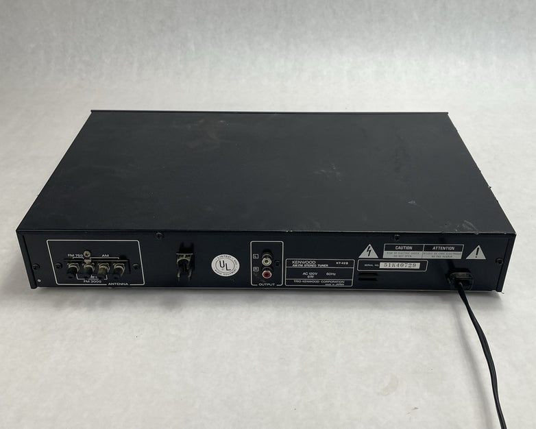 Kenwood KT-42B Stereo Synthesizer AM/FM Digital Preset Tuner RCA Black
