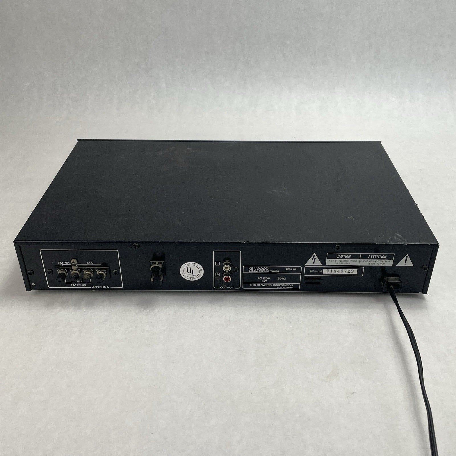 Kenwood KT-42B Stereo Synthesizer AM/FM Digital Preset Tuner RCA Black7