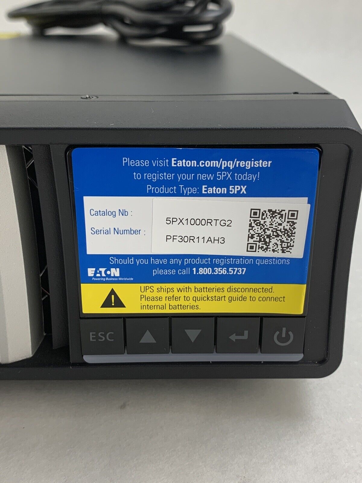 Eaton 5PX1000RTG2 1000W 120V Line-Interactive UPS MFG 3/2024 Recharge 12/2024