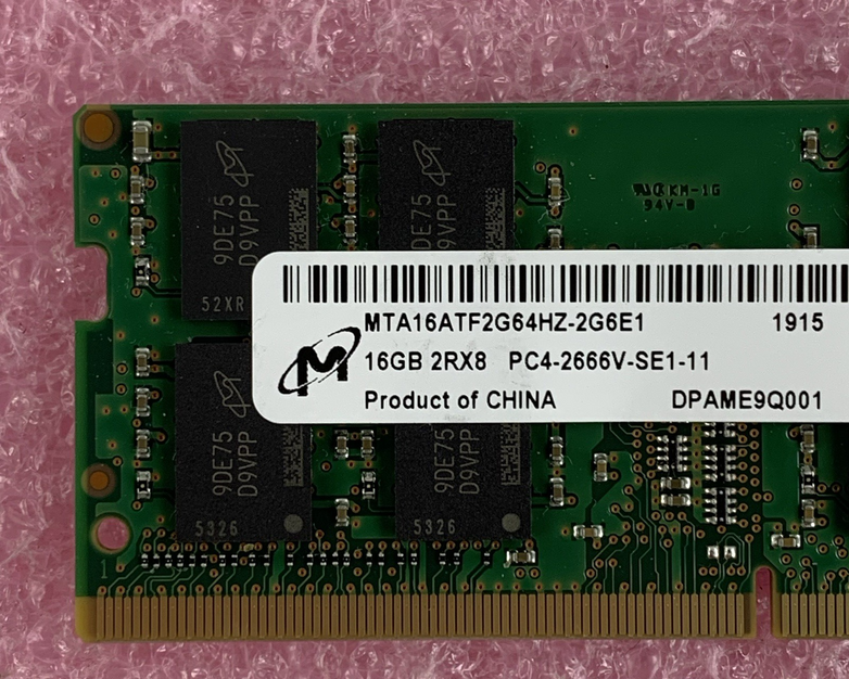 Micron MTA16ATF2G64HZ-2G6E1 16 GB DDR4-2666 SODIMM Laptop Memory Ram