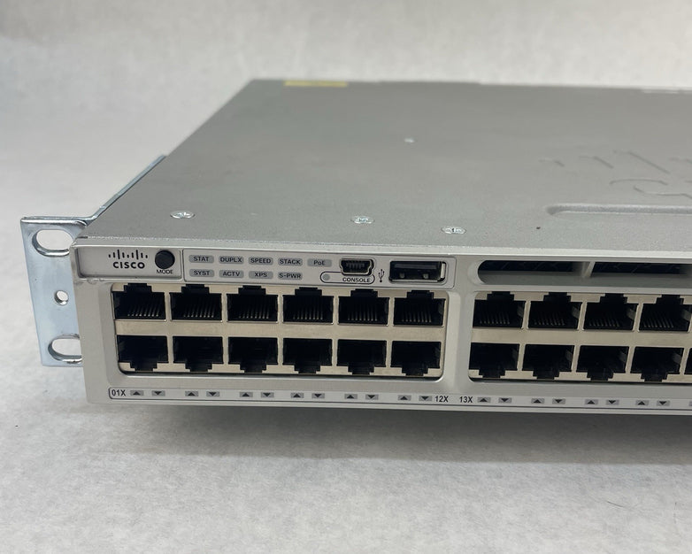 Cisco WS-C3850-48P-S 48-Port PoE+ 1x PSU NM-2-10g Gigabit Switch - Tested