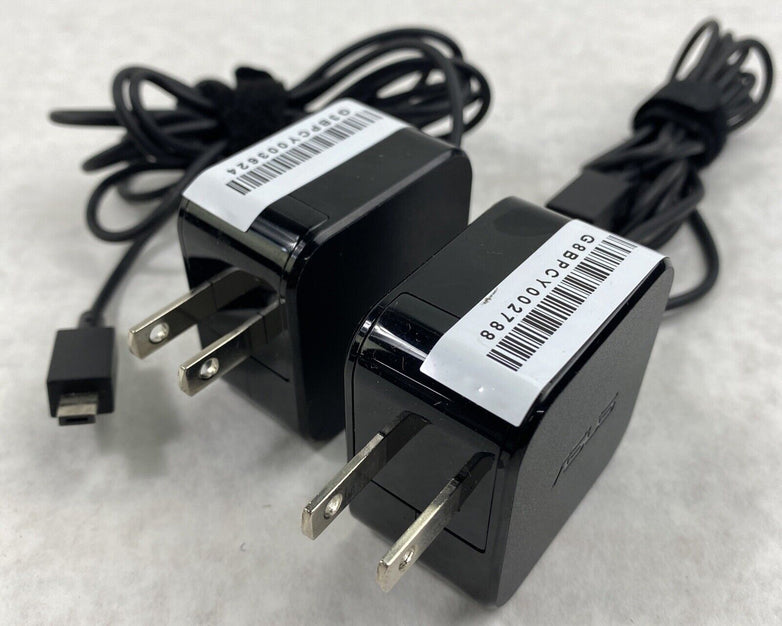 Lot of 2 Asus ADP-24EW B 24W 12V 2A Square Rectangle Connector AC Adapter OEM