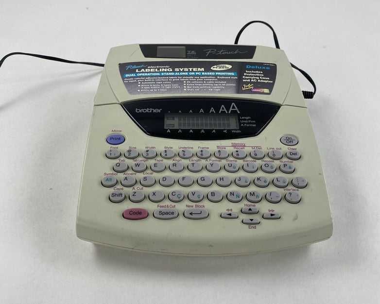Brother P-Touch Model PT-2410 Labeling System w/ AC Adapter Power Tested