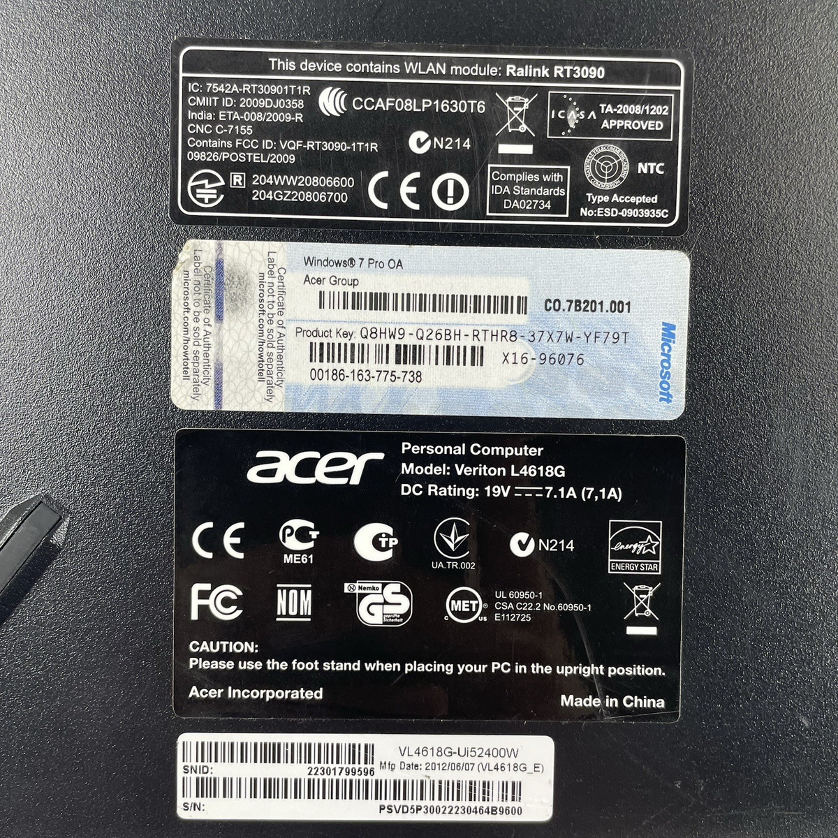 ACER Veriton L4618G Micro i5-2400S 2.50 GHz 4 GB RAM No SSD/OS/AC10