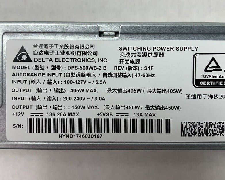 Delta DPS-500WB-2 B Switching Server Power Supply