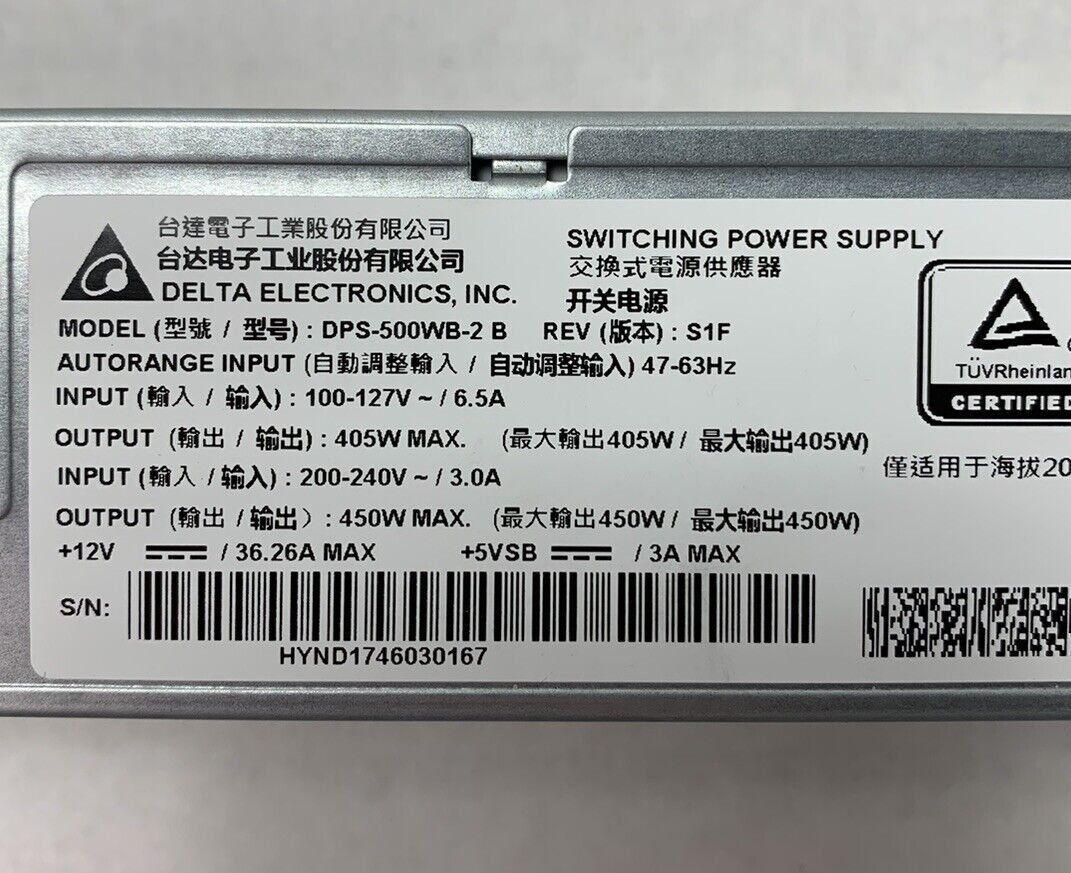 Delta DPS-500WB-2 B Switching Server Power Supply