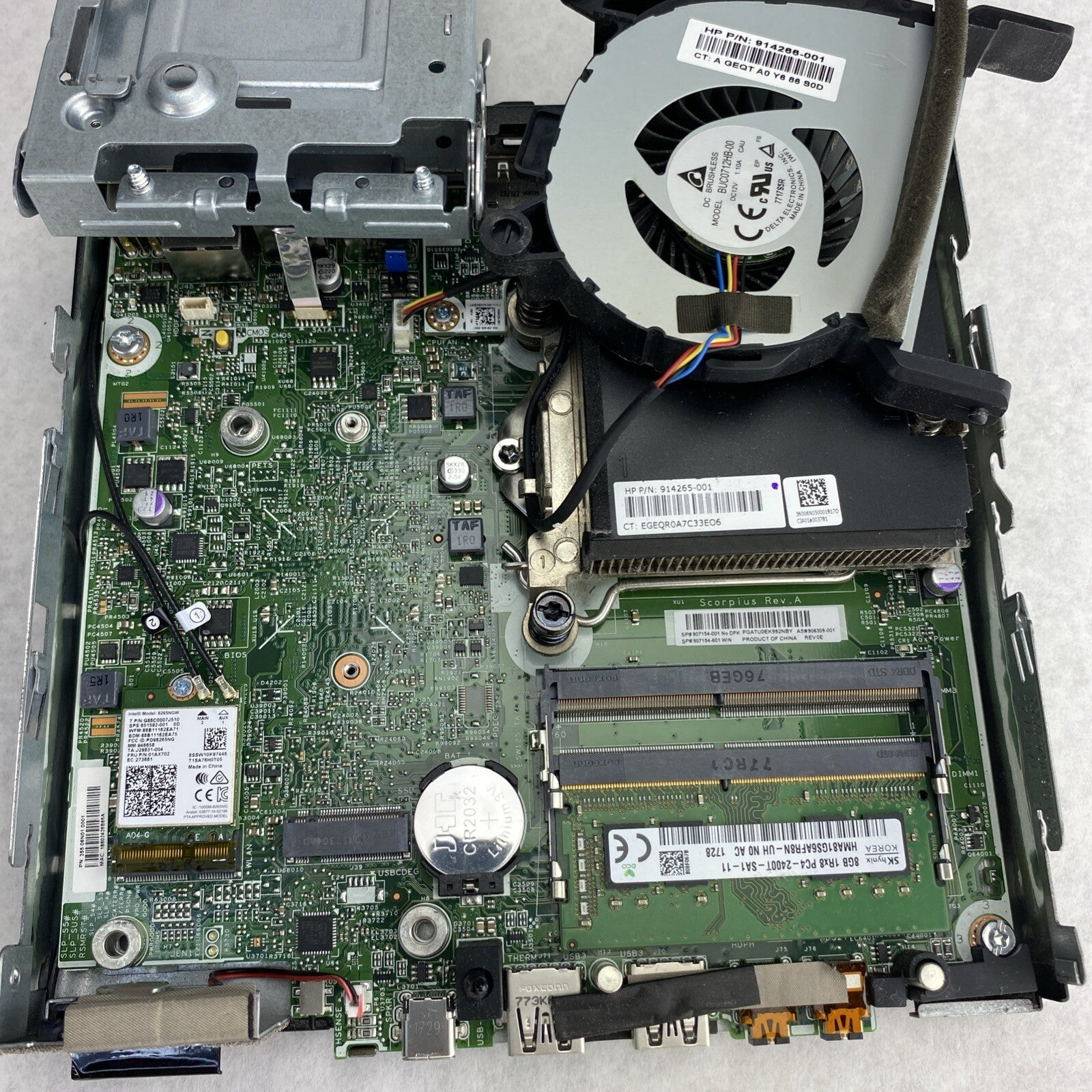 HP EliteDesk 800 G3 Mini Quad Core i5-6500T 2.50GHz 8GB RAM WiFi No HDD OS READ