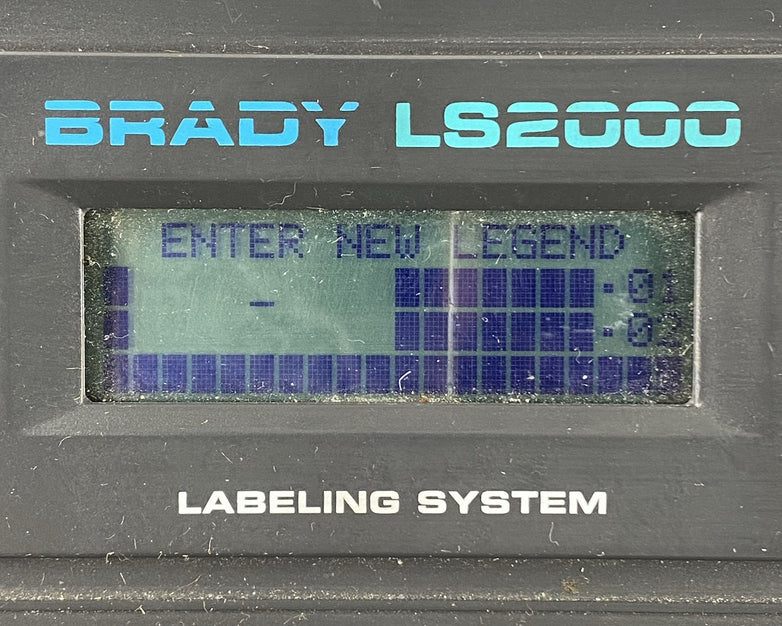 Brady LS2000 Labeling System Portable Printer 4 Line Display Power Tested