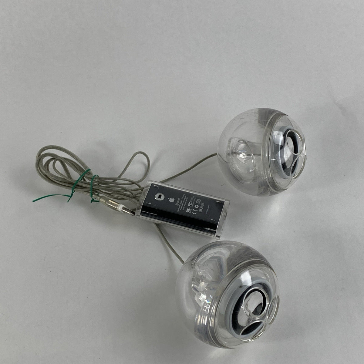 Vintage Apple M7963 Clear Sphere Speakers - Untested0