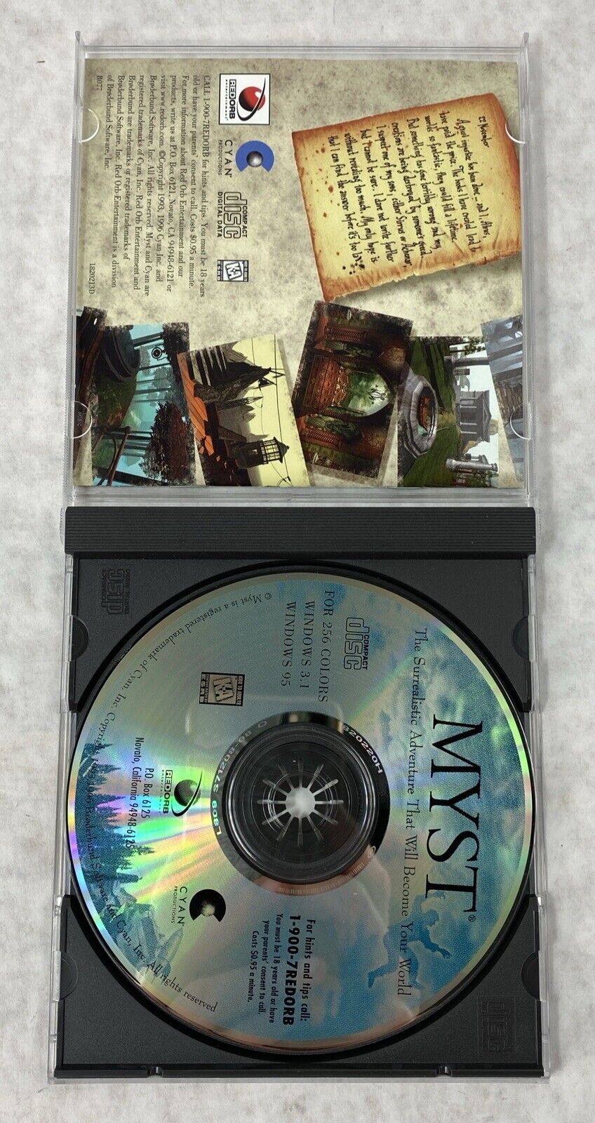 Riven 1997 + Myst 1993 Bundle MPC Classic Windows PC Game with Manuals
