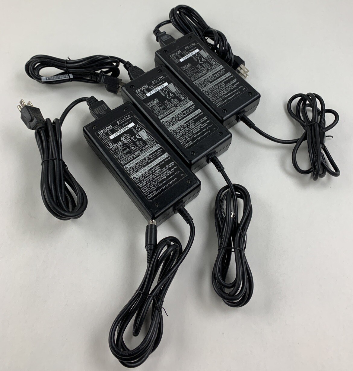 Epson PS-170 M122A OEM 48W AC Adapter 24V 2A with Power Cord Lot of 3
