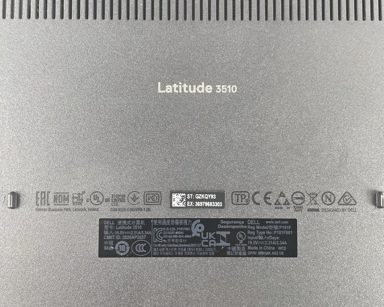 Dell Latitude 3510 15.6" i7-10510U 1.80 GHz 8 GB RAM No SSD/OS/AC - READ