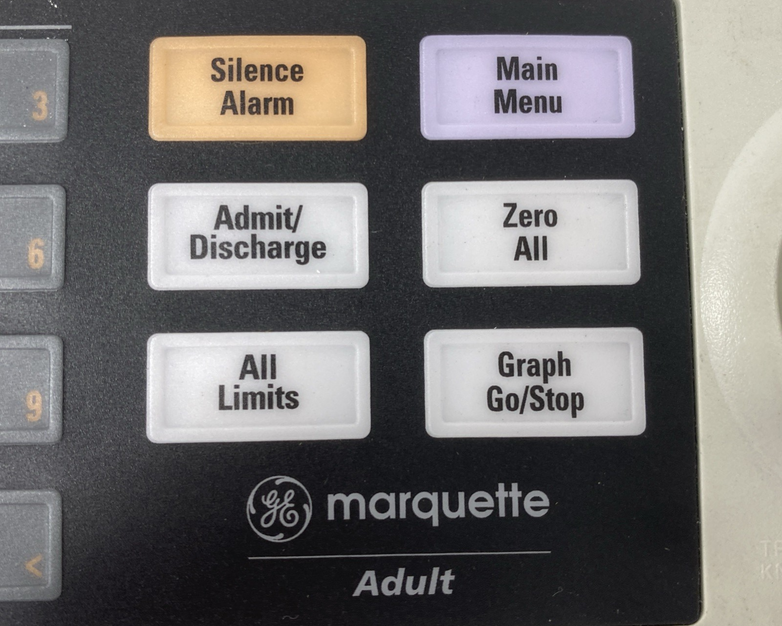 GE Marquette Adult Solar 8000M RMT Keypad