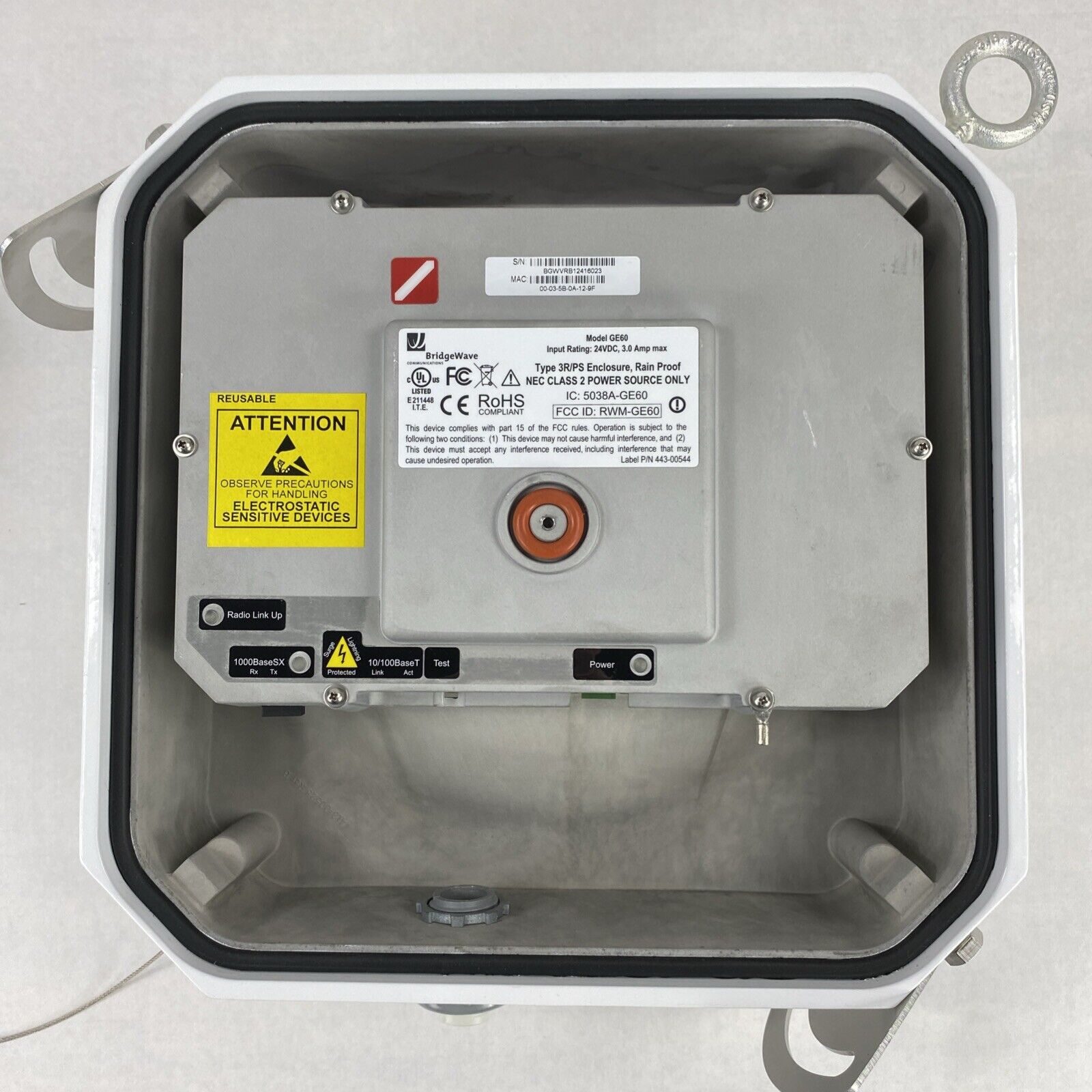 BridgeWave GE60.3 High / GE60.3 Low Wireless Gigabit Ethernet Link