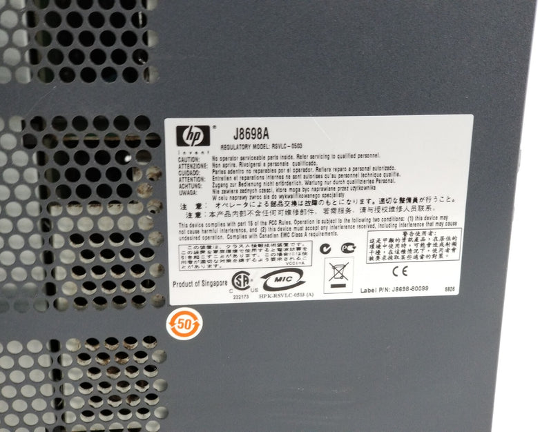 HP ProCurve Switch 5412zI J8698A Switch Chassis With 10x J8702A 2x J8705A