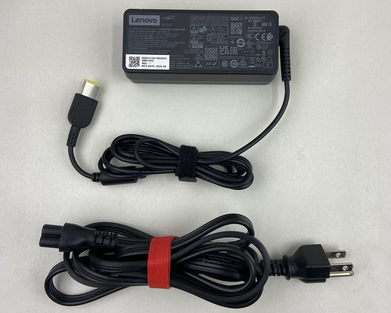 Lenovo ADP-65ME B 65W 20V 3.25  ThinkPad AC Charger Square Yellow Slim Tip